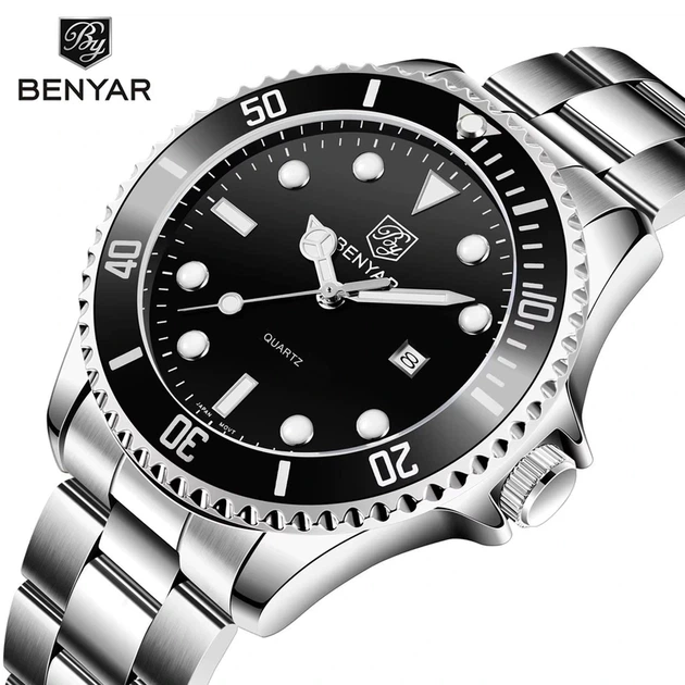 Наручний годинник Benyar BY-5223 Silver-Black - изображение 2