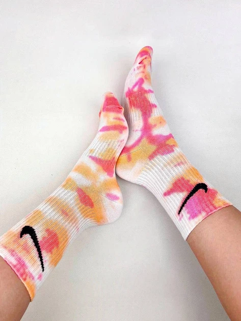 Женские хлопковые носки Tie-Dye с резинкой, 5 пар Розмір(35-39) – Бежевий з різнобарвним B35W26aglk-3400 - Фото 7 Женские хлопковые носки Tie-Dye с резинкой, 5 пар Розмір(35-39) – Бежевий з різнобарвним B35W26aglk-3400 - изображение 7