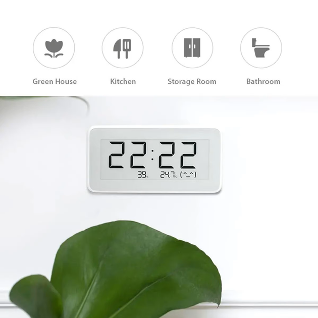 Термогигрометр Xiaomi Temperature and Humidity Monitor Clock (BHR5435GL) [73499] - изображение 4