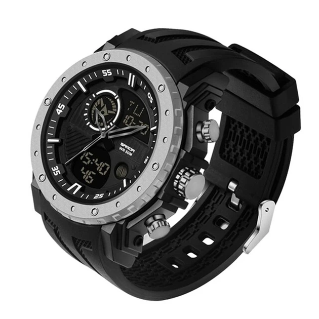 Наручний годинник Sanda 6012 Black-Silver - изображение 2