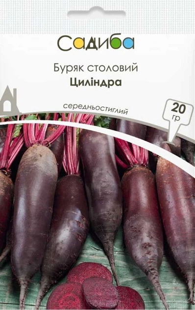 Свекла столовая Цилиндра, 20 г, Садиба - Фото 1 Свекла столовая Цилиндра, 20 г, Садиба - изображение 1