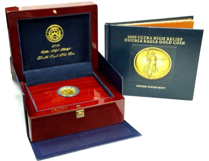 Колекційна золота монета "Double Eagle Ultra High Relief - Американський орел" 31,1 г 2009 рік - изображение 2