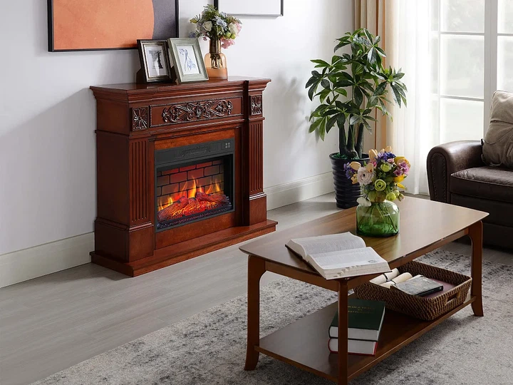Каминокомплект ArtiFlame Toscana AF23BS дуб с эффектом живого огня со звуком и обогревом - изображение 7