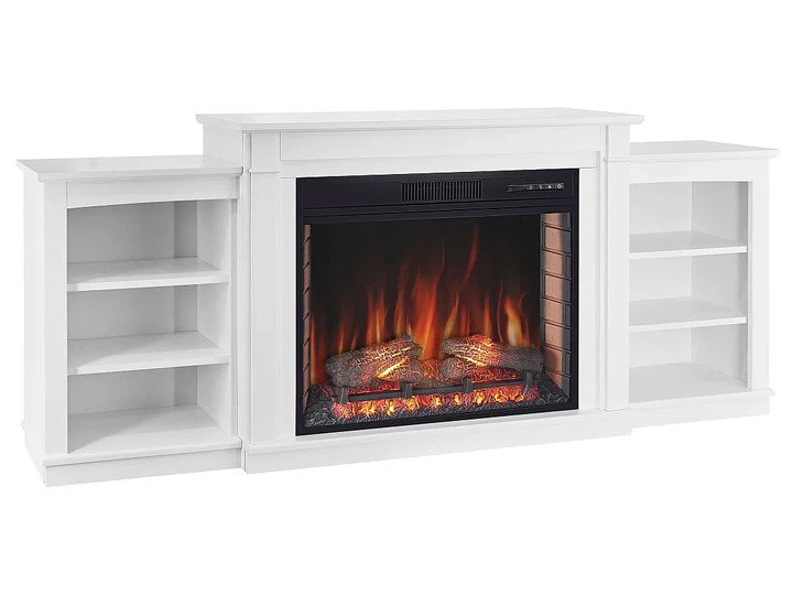 ТВ тумба с камином ArtiFlame Vogue AF28S белый 3D эффект живого пламени и тления поленьев со звуком и обогревом - изображение 2