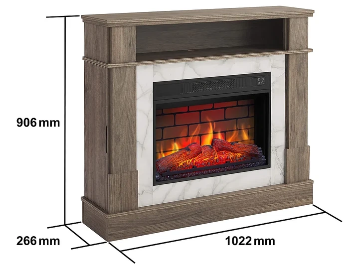 Каминокомплект ArtiFlame For Living AF23BS дуб серый эффект живого пламени со звуком и обогревом - изображение 2