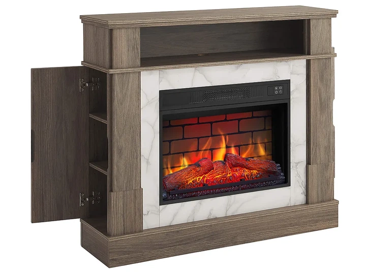 Каминокомплект ArtiFlame For Living AF23BS дуб серый эффект живого пламени со звуком и обогревом - изображение 4