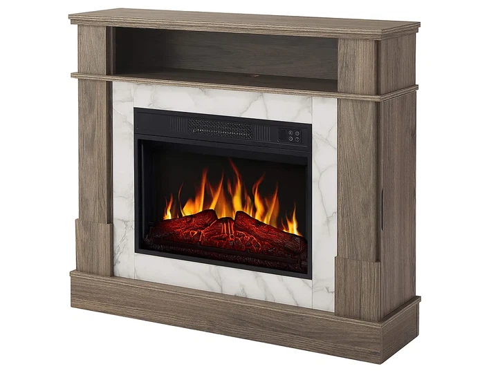 Каминокомплект ArtiFlame For Living AF23S дуб серый эффект живого пламени со звуком и обогревом - изображение 5