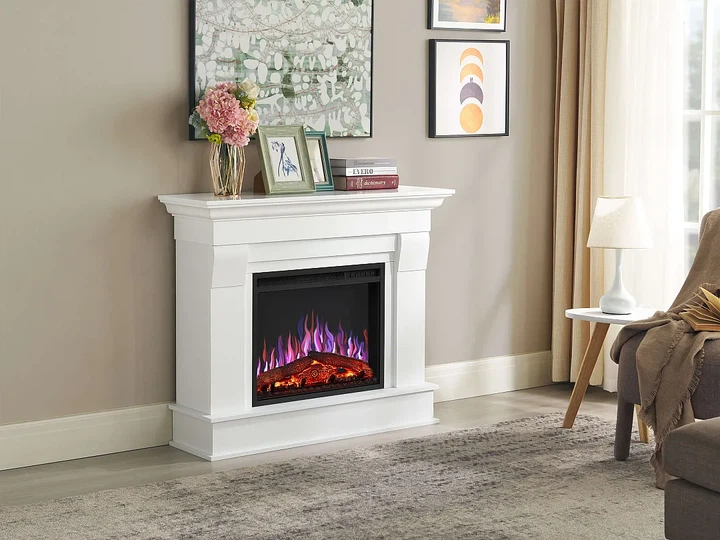 Каминокомплект ArtiFlame Albion AF24 белый эффект живого пламени со звуком потрескивания дров с обогревом - изображение 9