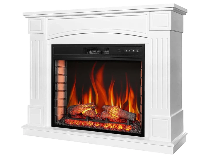 Каминокомплект ArtiFlame Boston AF28S белый 3D эффект живого пламени и тления поленьев со звуком и обогревом - изображение 3