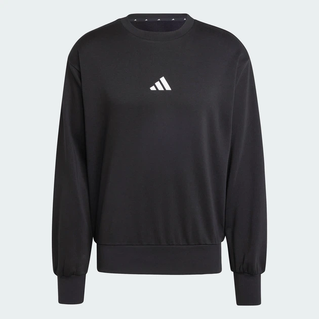 Мужской свитшот Essentials Feelcozy Fleece adidas JE3794 (M) черный (4067905783823) - Фото 6 Мужской свитшот Essentials Feelcozy Fleece adidas JE3794 (M) черный (4067905783823) - изображение 6
