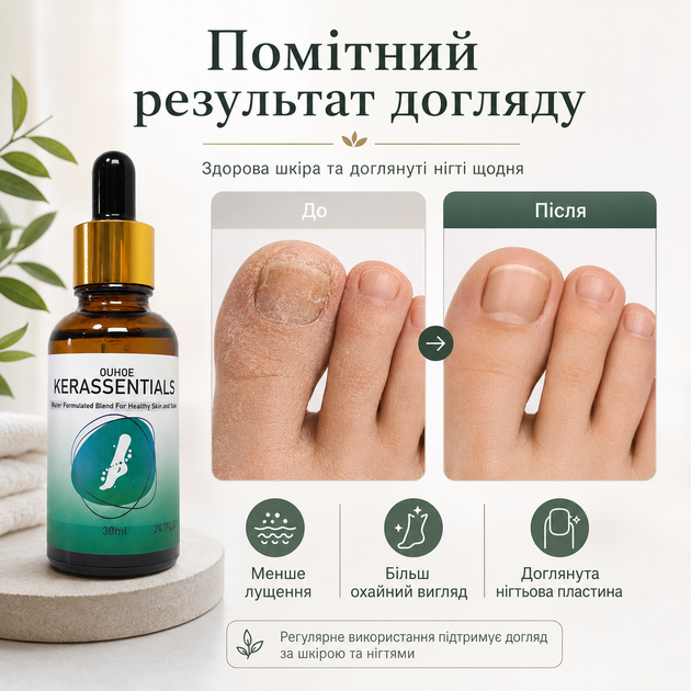 Сыворотка для ухода за ногтями OUHOE Kerassentials Восстановление ногтевой пластины, 30 мл Улучшение ногтей - изображение 9