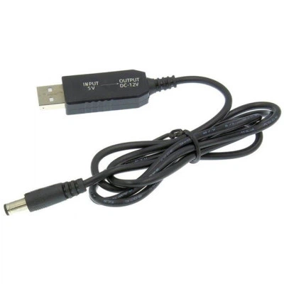 Кабель живлення USB to DC 5.5x2.1mm 12 V 1.0m Dynamode - Фото 1 Кабель живлення USB to DC 5.5x2.1mm 12 V 1.0m Dynamode - зображення 1