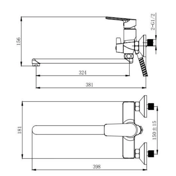 Змішувач для ванни VENTA BL305DC - Фото 3 Змішувач для ванни VENTA BL305DC - изображение 3