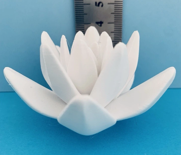 Декоративная статуэтка Лотос пластик 3D печать белый 40 мм - Фото 4 Декоративная статуэтка Лотос пластик 3D печать белый 40 мм - изображение 4