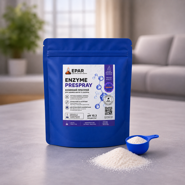 Средство для чистки мягкой мебели и ковров EPAR Enzyme Prespray Энзимный пятновыводитель 500 г - изображение 3