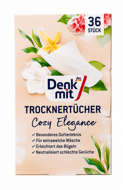 Ароматизированные салфетки для сушильной машины Denkmit Cozy Elegance, 36 шт. - изображение 2