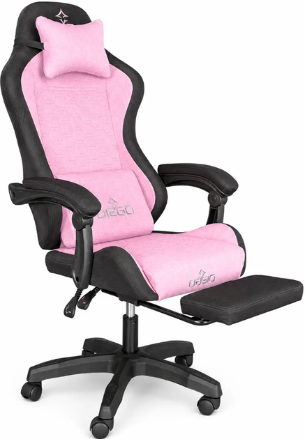 Игровое кресло DIEGO Fabric X Pink Геймерское кресло тканевое с регулировкой - изображение 3