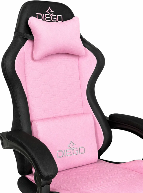 Игровое кресло DIEGO Fabric X Pink Геймерское кресло тканевое с регулировкой - изображение 5