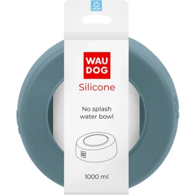 Складана миска-непроливайка для собак WAUDOG Silicone 1 л 18,5 см сіра - Фото 4 Складана миска-непроливайка для собак WAUDOG Silicone 1 л 18,5 см сіра - зображення 4