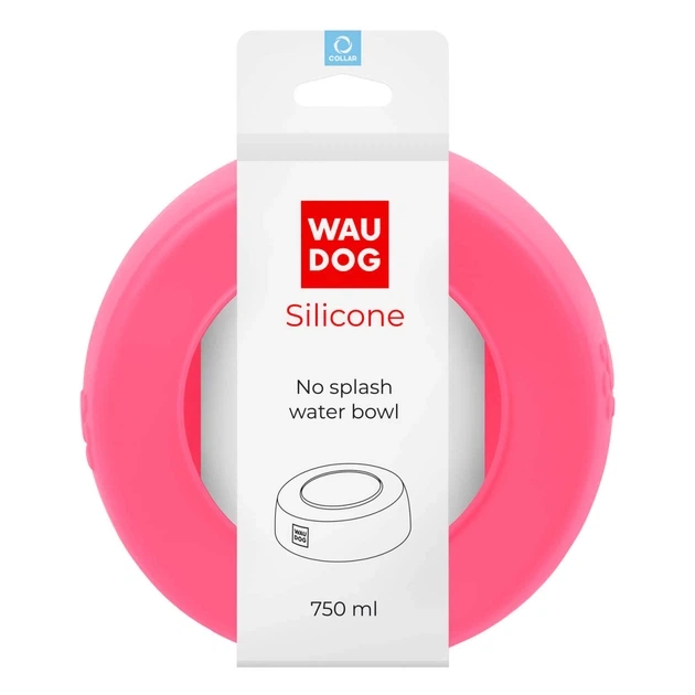 Складана миска-непроливайка для собак WAUDOG Silicone 750 мл 15,5 см рожева - Фото 4 Складана миска-непроливайка для собак WAUDOG Silicone 750 мл 15,5 см рожева - зображення 4