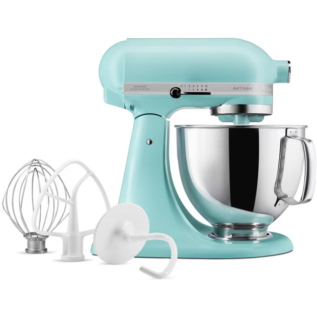 Кухонна машина KitchenAid Artisan 4,7 л 5KSM125EMI з відкидним блоком мінеральна вода (блакитний) - зображення 3