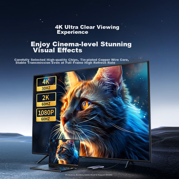 Док-станція UGREEN Type-C з двома HDMI для трьох екранів 4K та Thunderbolt 4 - зображення 8