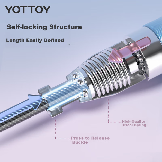 Скакалка Yottoy Speed скоростная стальная для взрослых, синяя - изображение 6