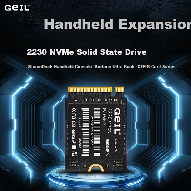 SSD диск GeIL P4L 1TB M.2 2230 NVMe PCIe 4.0 x4 TLC - изображение 3
