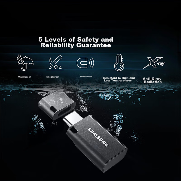 Флеш-накопитель Samsung 512 ГБ Type-C до 400 МБ/с Grey (8806095498171) - Фото 6 Флеш-накопитель Samsung 512 ГБ Type-C до 400 МБ/с Grey (8806095498171) - изображение 6