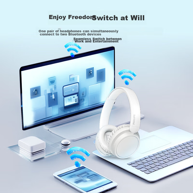 Наушники Philips TAH5209 Wireless ENC Black (4895229142473) - изображение 4