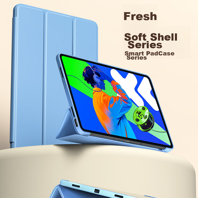 Чохол BIAZE PB538 для Lenovo Xiaoxin Pad Pro 12.7 дюйма 2025 року, потрійне складання, лавандовий - Фото 5 Чохол BIAZE PB538 для Lenovo Xiaoxin Pad Pro 12.7 дюйма 2025 року, потрійне складання, лавандовий - зображення 5