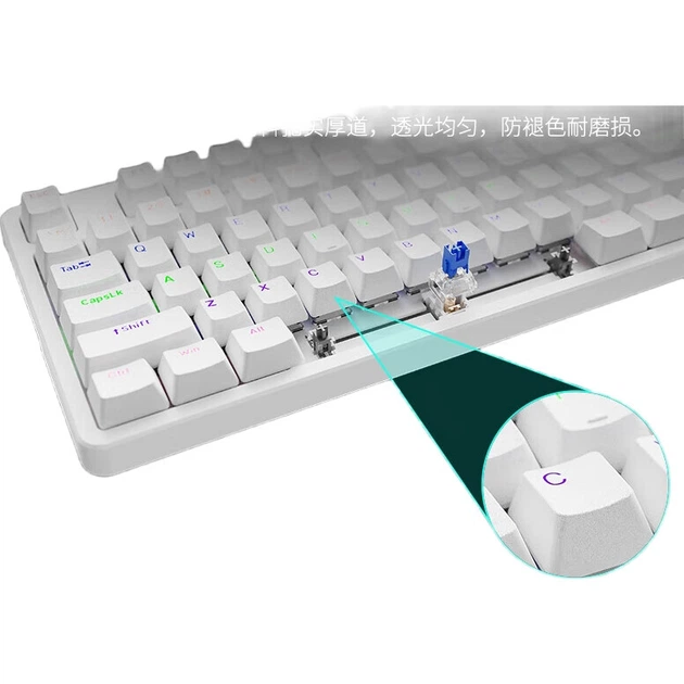 Проводная механическая клавиатура Rapoo V500PRO-87, 87 клавиш, с подсветкой, игровая, черные переключатели - изображение 3