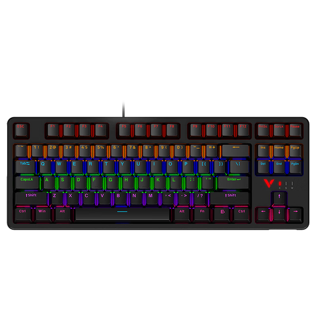Проводная механическая клавиатура Rapoo V500PRO-87, 87 клавиш, с подсветкой, игровая, черные переключатели - изображение 10