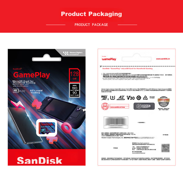 Карта пам'яті SanDisk microSD 128 ГБ A2 U3 V30 4K, читання 190 МБ/с, запис 90 МБ/с, для ігрових консолей - зображення 10