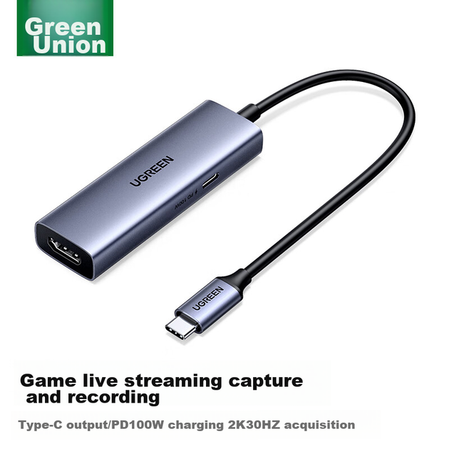 Карта захвата видео UGREEN HDMI с входом 4K HD, зарядкой PD, MS2130, совместима с Switch/PS5, компьютерами, телефонами, планшетами, камерами, игровыми приставками, Douyin Live Streaming и Type-C. - изображение 10