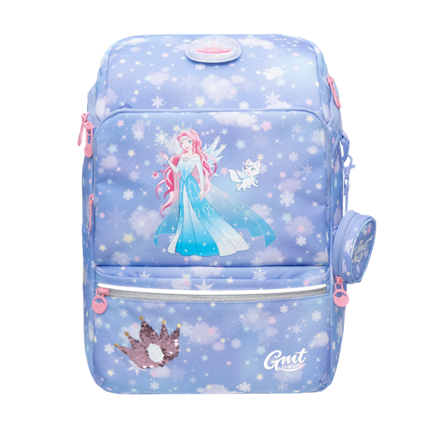 Детский рюкзак GMT for Kids, легкий, с защитой позвоночника и снижением нагрузки, наплечный рюкзак для учеников начальной школы, большой вместимости, подарок для девочек 1-4 классов, дизайн «Холодное сердце» - изображение 8