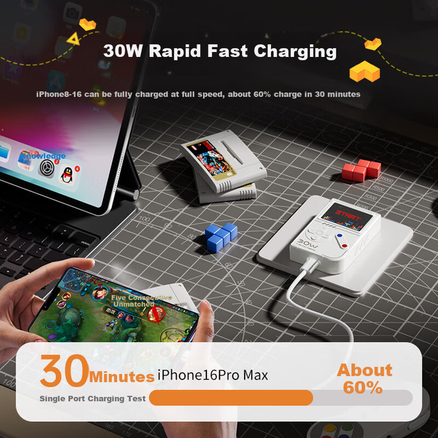 Зарядное устройство Xiaoxi 300 Вт GaN с PD и кабелем для iPhone, Huawei, Xiaomi, зеленое - Фото 4 Зарядное устройство Xiaoxi 300 Вт GaN с PD и кабелем для iPhone, Huawei, Xiaomi, зеленое - изображение 4