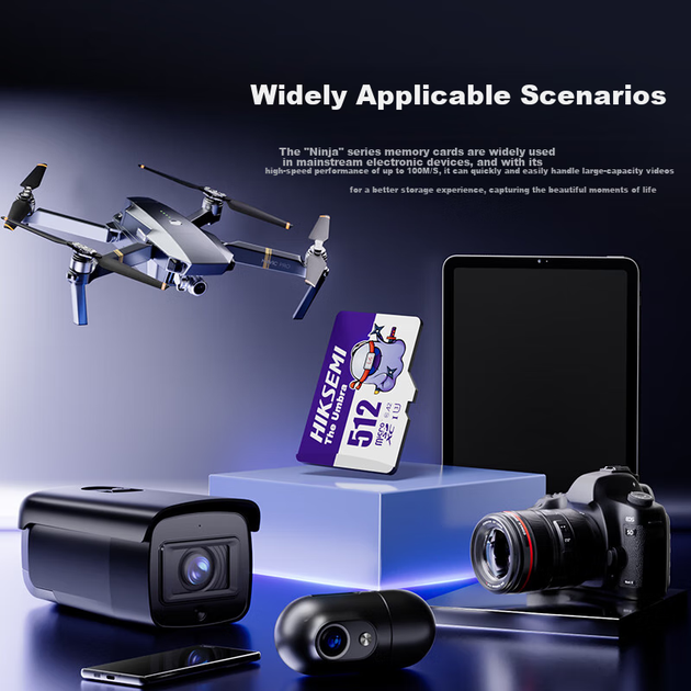 Карта пам'яті HIKVISION microSD 512 ГБ U3 C10 A2 V30 для відеореєстратора - Фото 4 Карта пам'яті HIKVISION microSD 512 ГБ U3 C10 A2 V30 для відеореєстратора - зображення 4