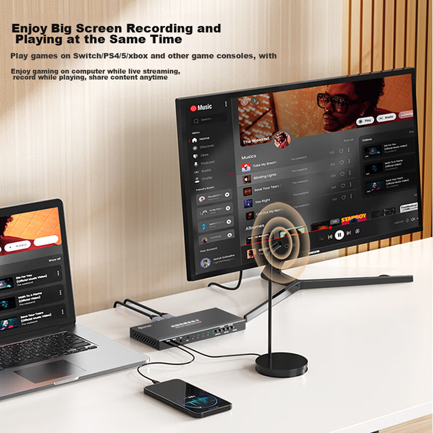 Карта видеозахвата BIAZE TH51 HDMI многоканальная с входом 4K, для стримов с телефона, ноутбука, камеры и видеокамеры - изображение 13