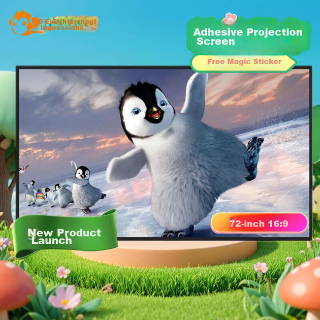 Экран проекционный Wuyinxiang 72 дюйма настенный белый, для XGIMI, Jmgo, Epson - изображение 4
