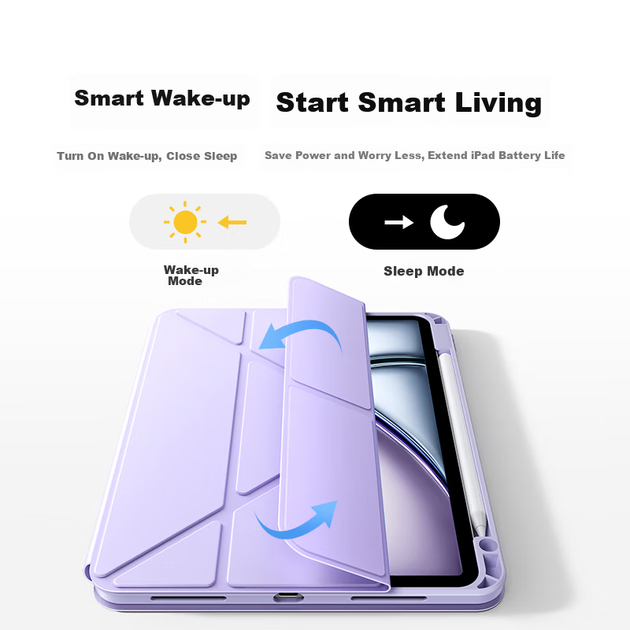 Чехол UGREEN, совместимый с iPad Air 8/7, Air 11-дюймовый M4 2026, Air 6/5/4, защитный чехол Pro 2020-22, Y-образный складной чехол с магнитной застежкой и возможностью поворота. - изображение 9