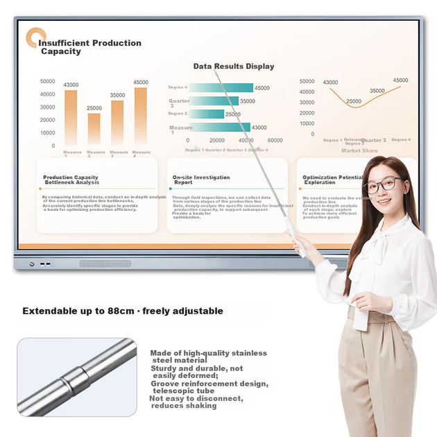 Ручка-указатель Whistler F9 PPT Presenter Pen Teacher Telescopic Pointer 2-в-1 с дистанционным управлением для интерактивной доски Seewo и мультимедийных презентаций, красная лазерная указка. - изображение 7