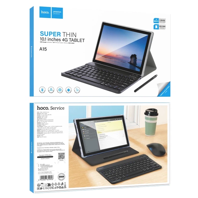 Планшет Hoco A15 10.1" 6GB/128GB HD Wi-Fi/4G Android 14 Grey (6942007659956) - изображение 3