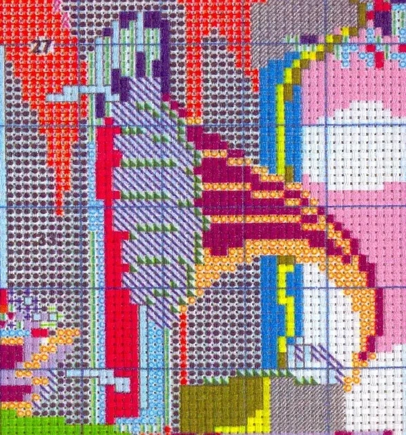 Набір для вишивання за нанесеною на канву схемою "Enjoy lify 3". AIDA 14CT printed, 35*35 см - зображення 5