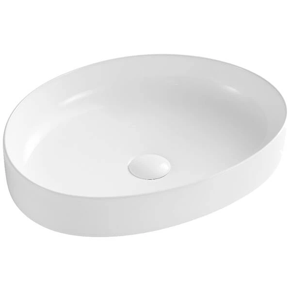 Раковина Devit Flow DFL3310100W 65,5 см на стільницю, без переливу, біла - зображення 2