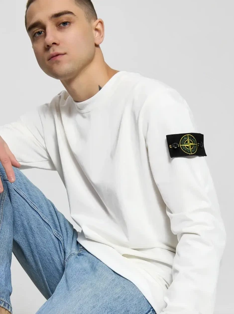 Світшот Stone Island у білому кольорі(XL), білого кольору. - зображення 4