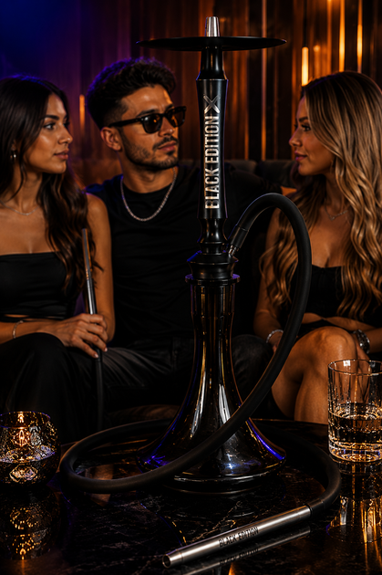 Кальян Tiaga Hookah Black Edition X 57см черный на уплотнителе из нержавеющей стали с диффузором - изображение 3