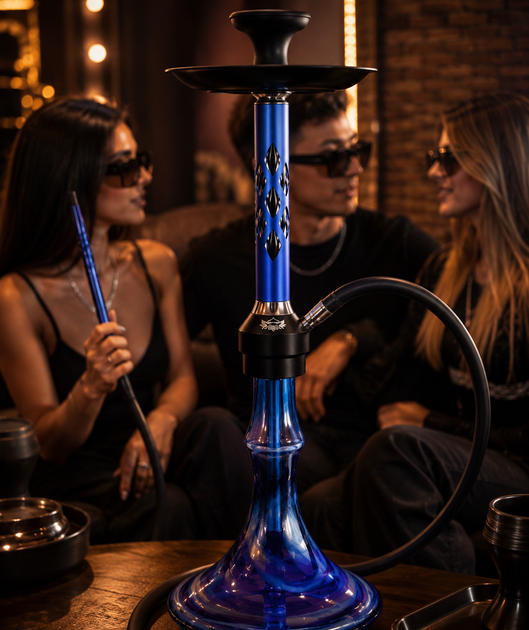 Кальян Garden Hookah Blue 6305-1 54см синий анодированный алюминий с диффузором полный комплект - изображение 3