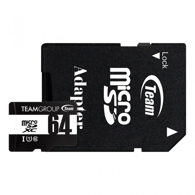 Картка пам'яті Team 64Gb microSDXC class 10 (TUSDX64GCL10U03) (23271) - Фото 1 Картка пам'яті Team 64Gb microSDXC class 10 (TUSDX64GCL10U03) (23271) - зображення 1