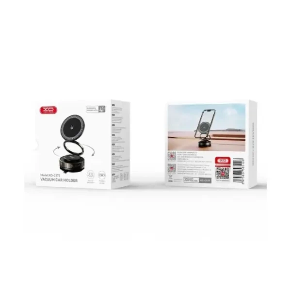 Автотримач XO C177 Manual Suction Cup Holder, Чорний - зображення 2
